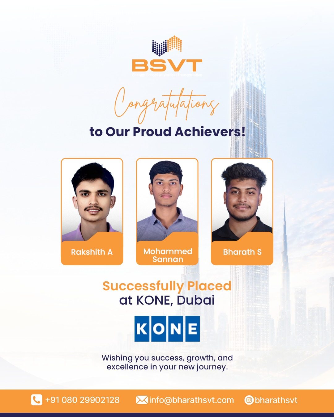 KONE Dubai placement batch