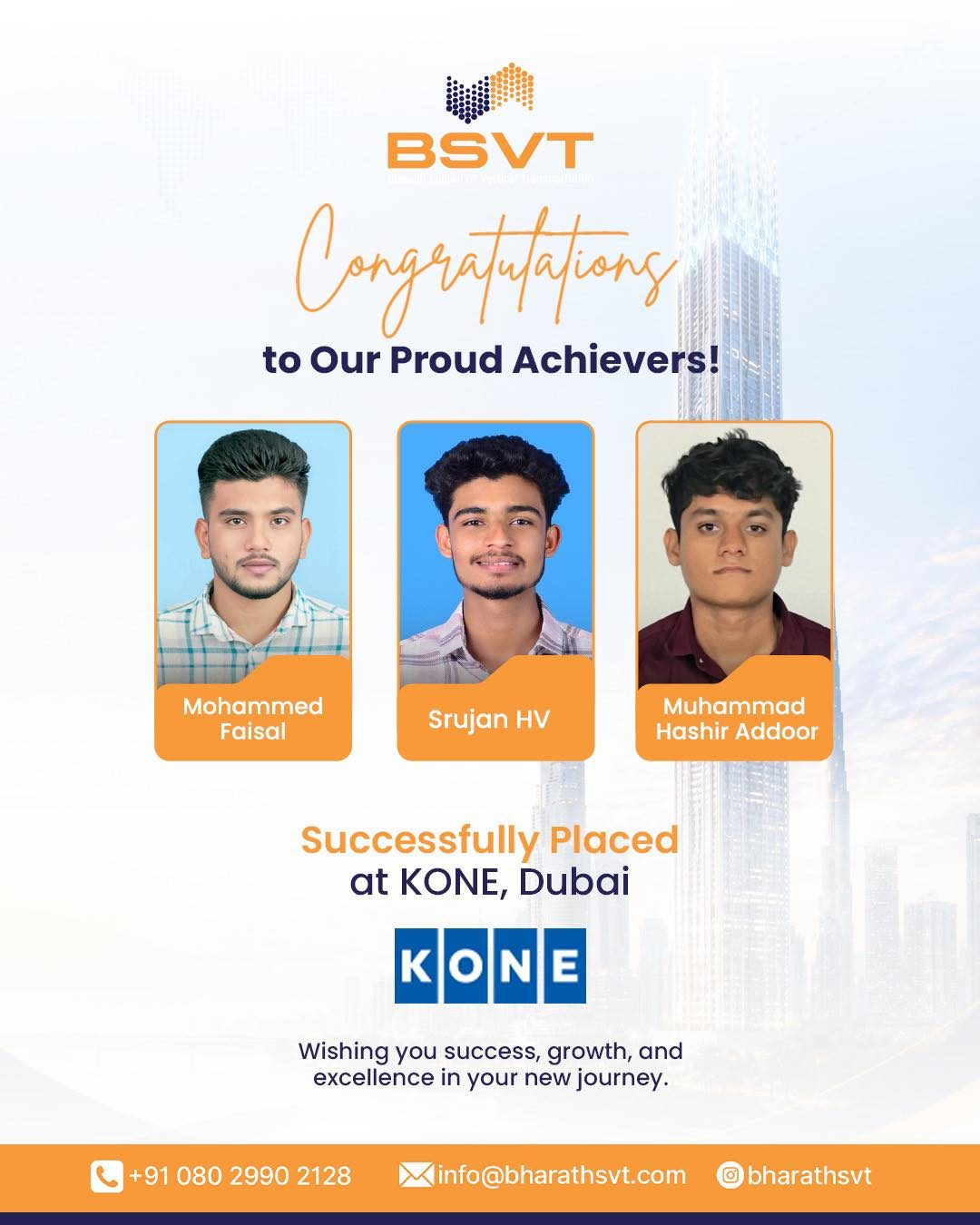 KONE Dubai placement batch