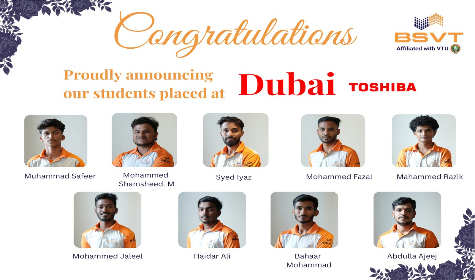 Toshiba, Dubai placement